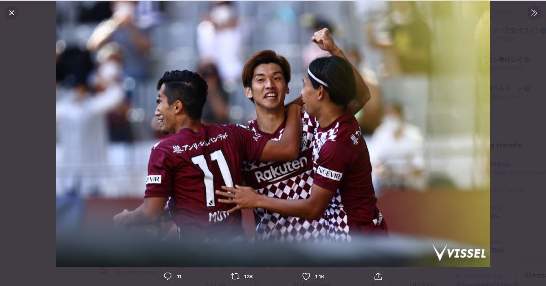 Yuya Osako dan Bojan Krkic Cetak Gol Perdana, Vissel Kobe Bungkam Urawa Red Diamonds