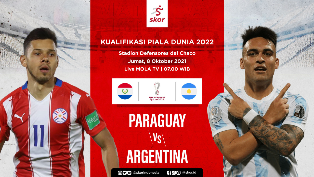 Link Live Streaming Paraguay vs Argentina di Kualfiikasi Piala Dunia 2022