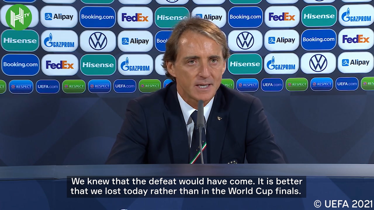 VIDEO: Roberto Mancini Tak Masalah dengan Kekalahan Italia dari Spanyol