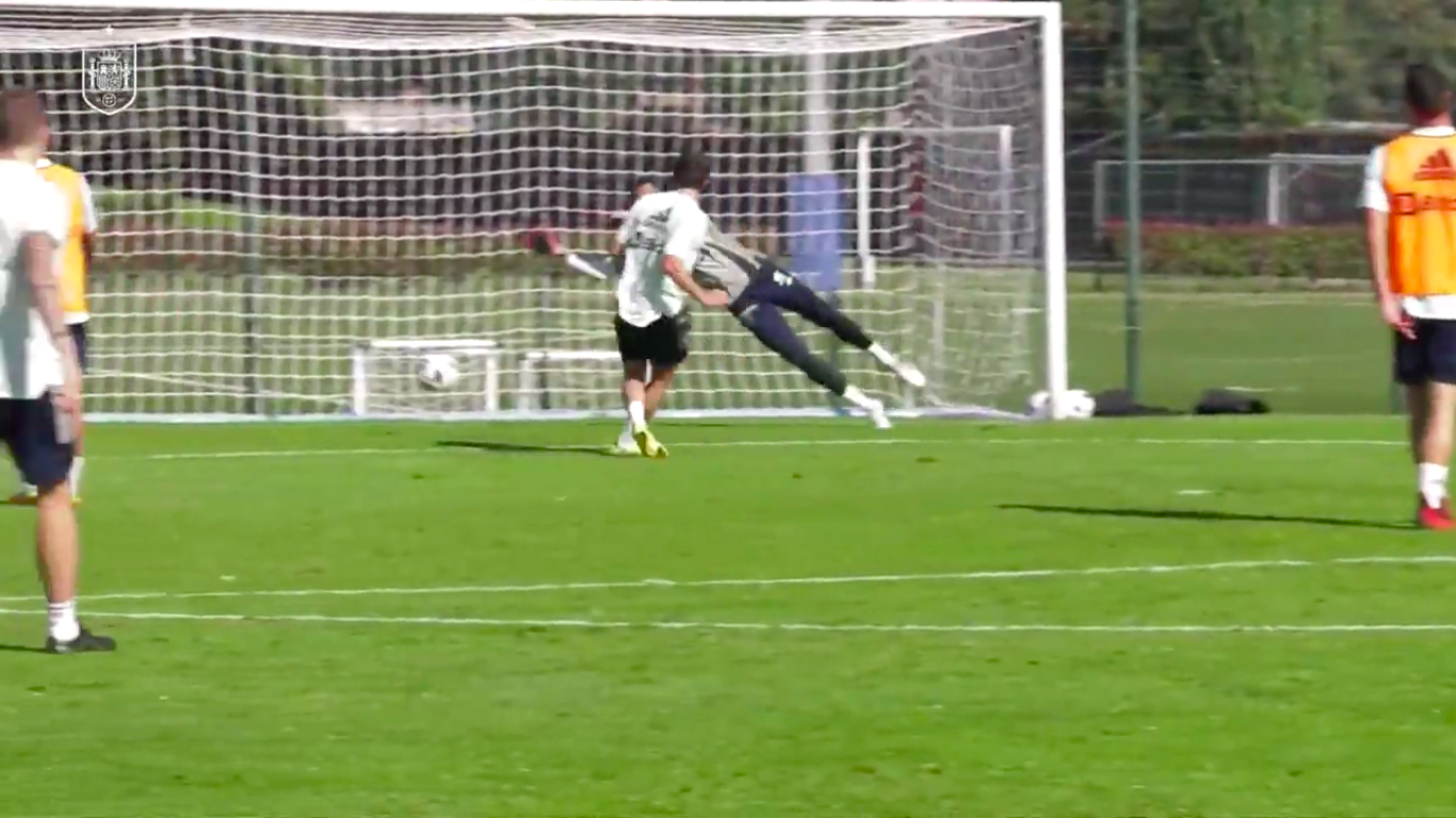 VIDEO: Mengintip Sesi  Latihan timnas Spanyol, David de Gea Digojlok