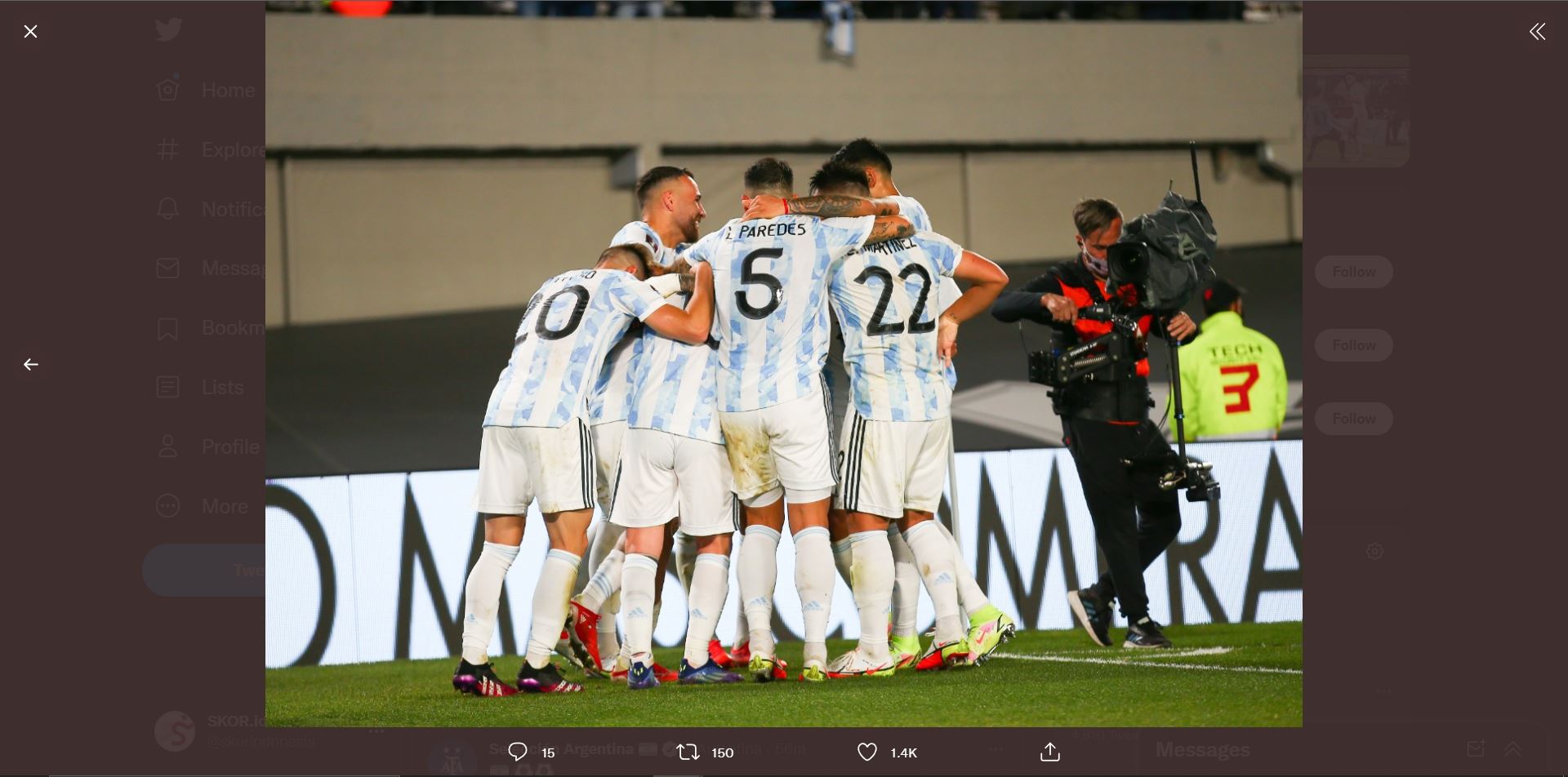 Hasil Argentina vs  Uruguay: Lionel Messi dkk Hancurkan La Celeste Tiga Gol Tanpa Balas