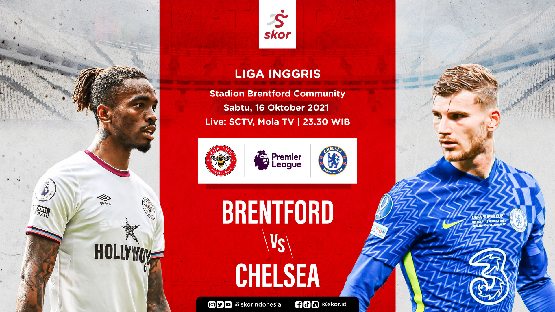 Link Live Streaming Brentford vs Chelsea di Liga Inggris