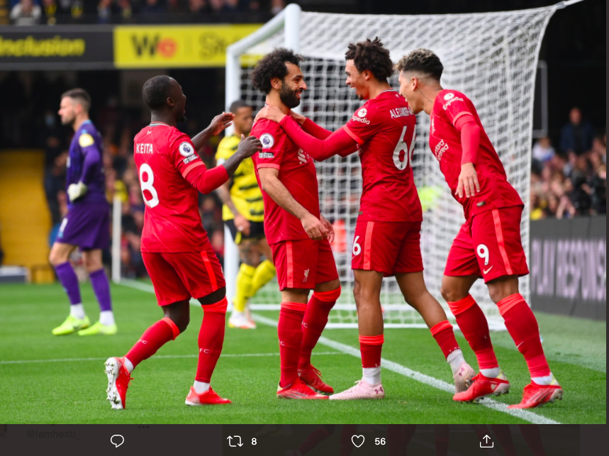 Hasil Watford vs Liverpool: Roberto Firmino Hat-trick, The Reds Menang 5-0