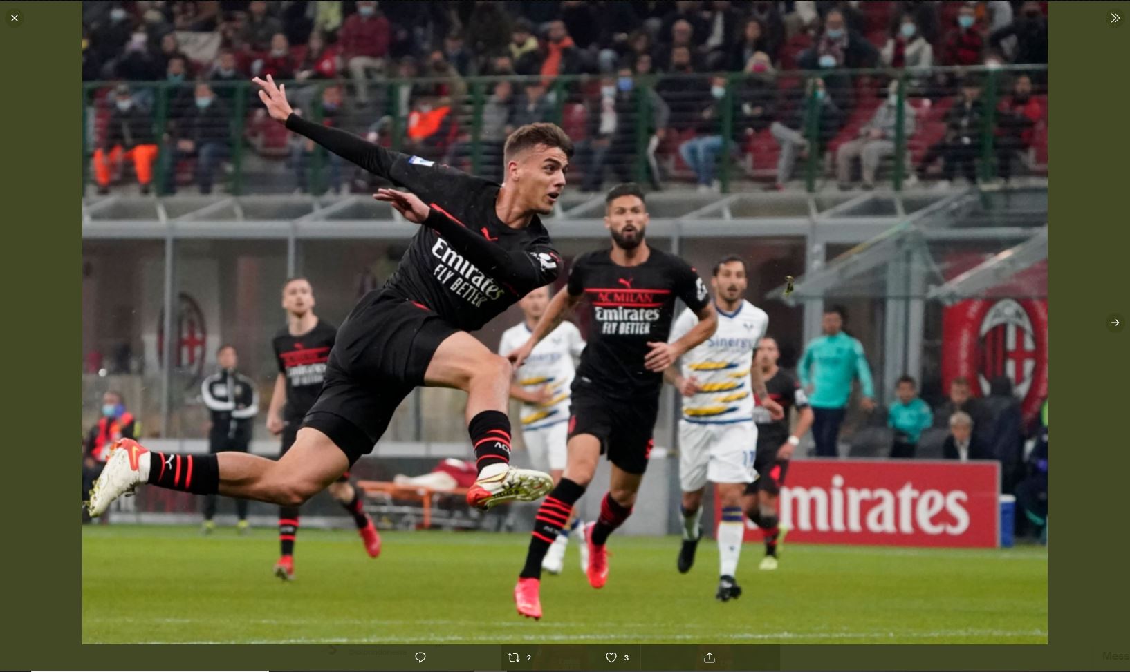 10 Laga Tanpa Terkalahkan, 10 Pemain Berbeda Cetak Gol Penting untuk AC Milan