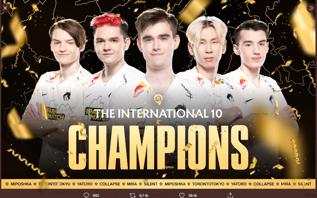 Bak Cerita Cinderella, Team Spirit Rebut Juara The International 10