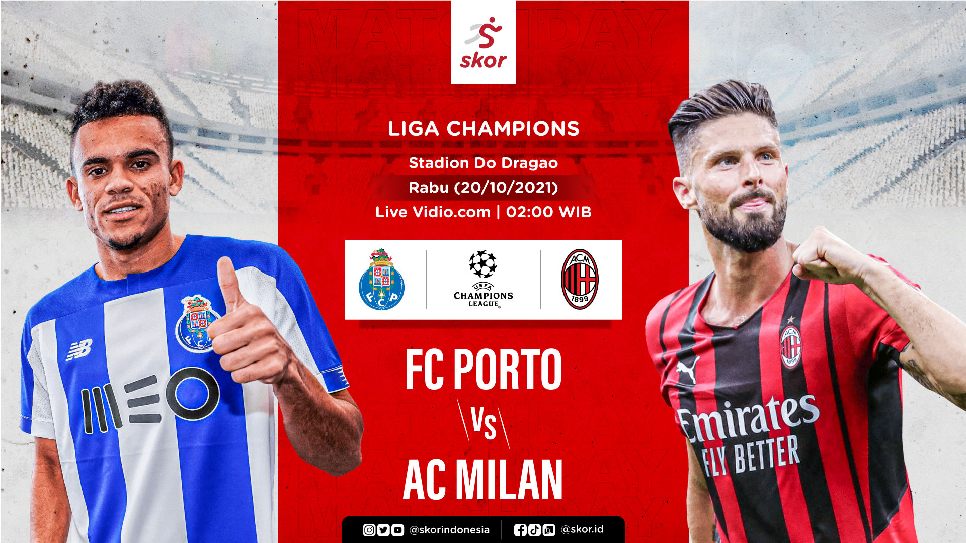 Prediksi FC Porto vs AC Milan: Satu Pemain Dragoes yang Bikin Stefano Pioli Waswas