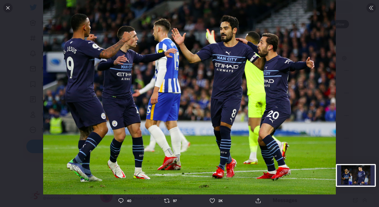 Hasil Brighton vs Manchester City: Brace Phil Foden Bantu The Citizens Curi Tiga Poin