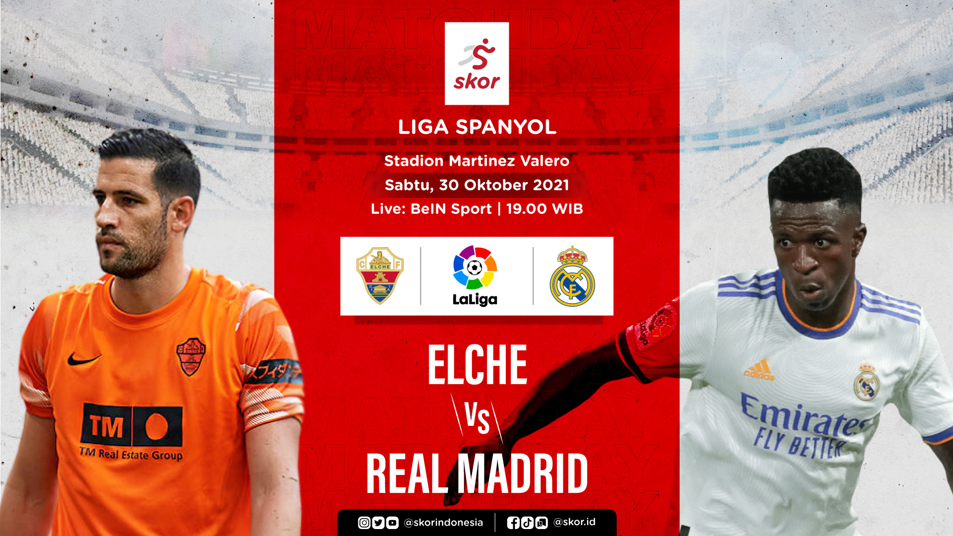  Link Live Streaming Elche vs Real Madrid di Liga Spanyol