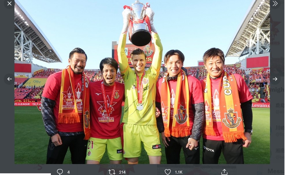 Daftar Juara J.League YBC Levain Cup: Nagoya Grampus Juara Baru