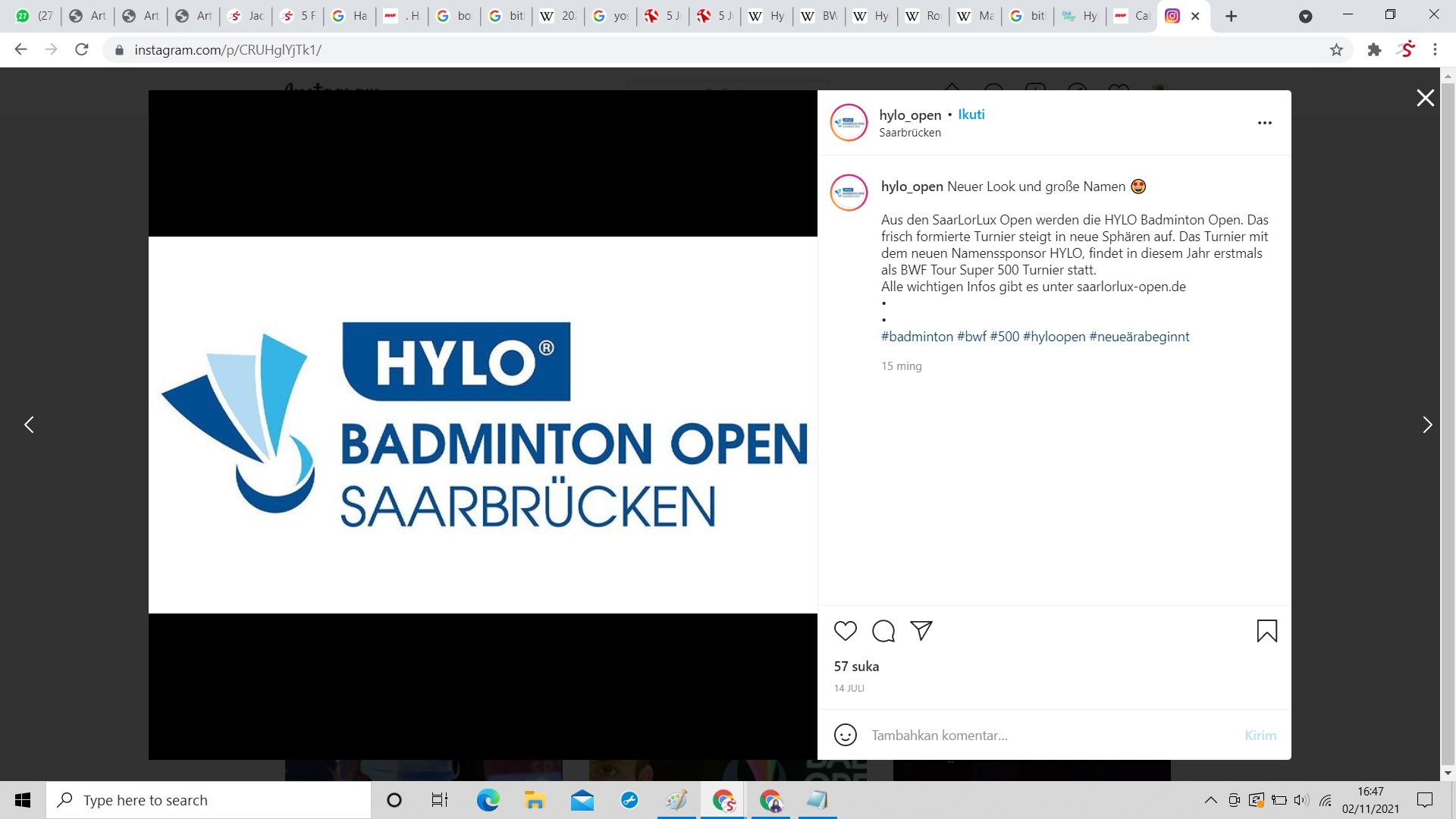 Hasil Hylo Open 2021: Marcus Gideon/Kevin Sanjaya Melaju, 2 Ganda Muda Indonesia Singkirkan Unggulan