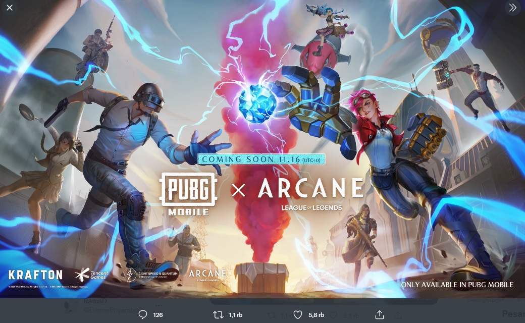 PUBG Mobile Versi 1.7 Bisa Mainkan Champion dari Arcane