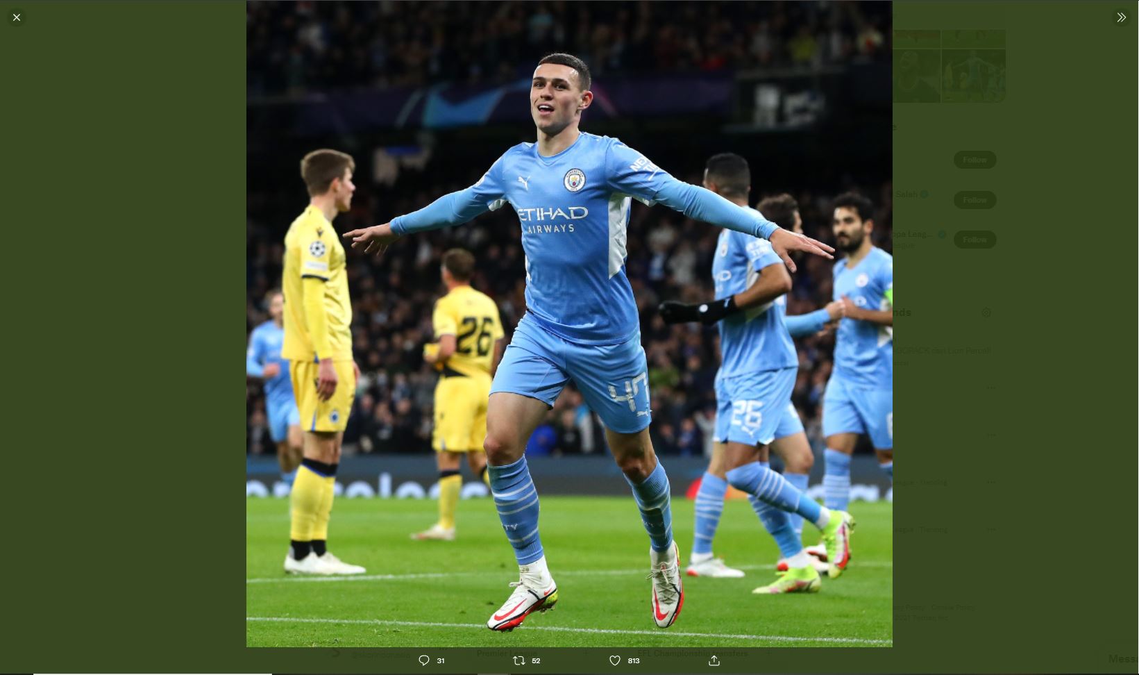 Hasil Manchester City vs Club Brugge: The Citizens Petih Poin Penuh di Kandang