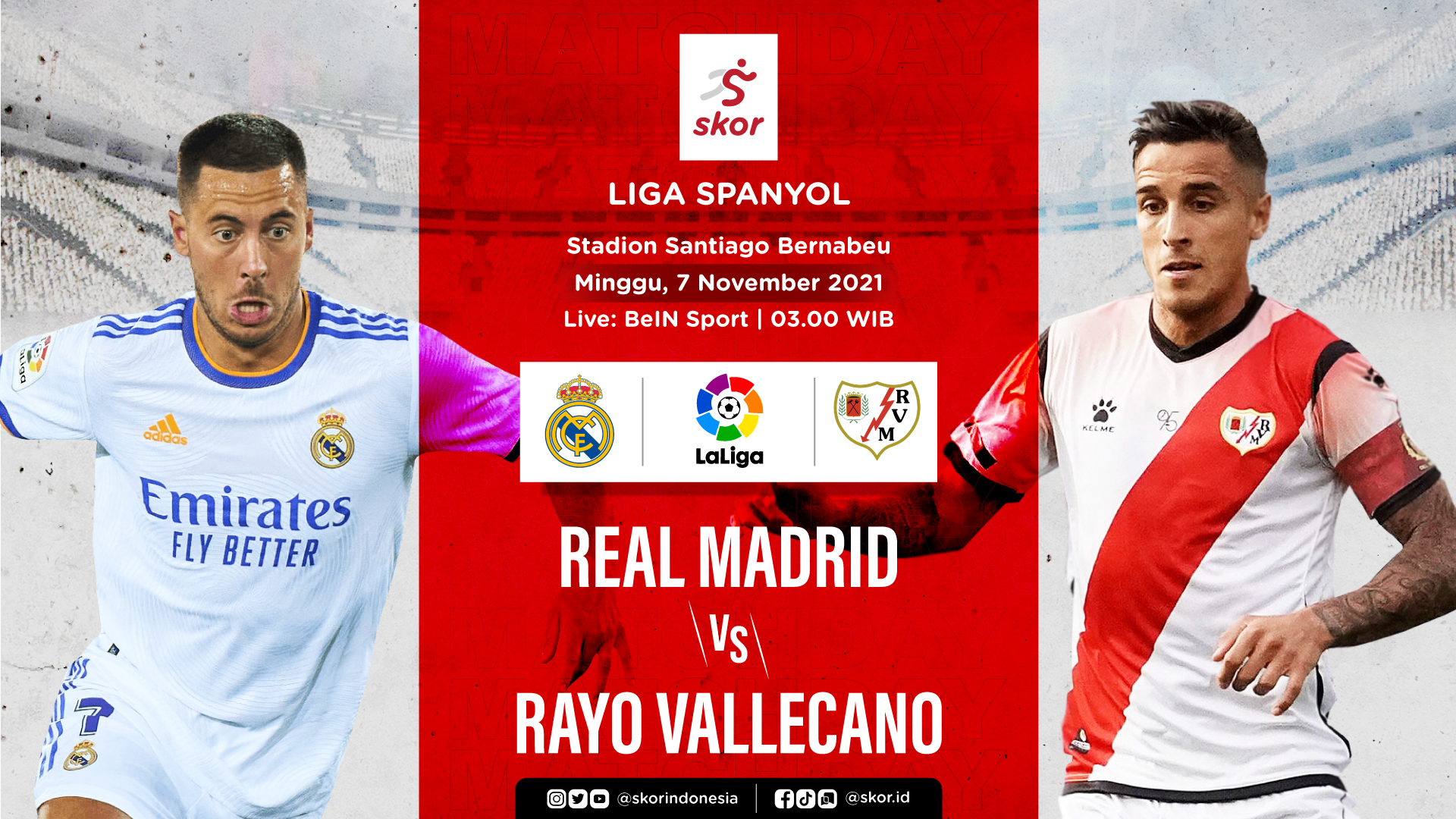 Link Live Streaming Real Madrid vs Rayo Vallecano di Liga Spanyol