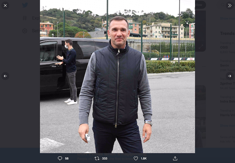 Lawan Jose Mourinho Bakal Jadi Debut Andry Shevchenko di Genoa