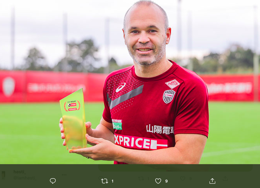 Andres Iniesta Sabet Penghargaan MVP J1 League Edisi Oktober 2021