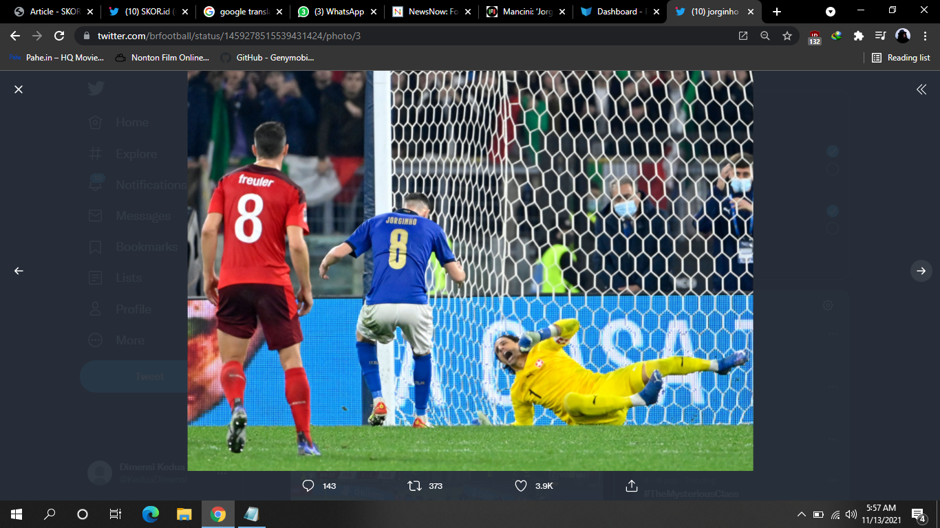 Kualifikasi Piala Dunia 2022: Jorginho Gagal Penalti, Pelatih Italia Enggan Menyalahkan