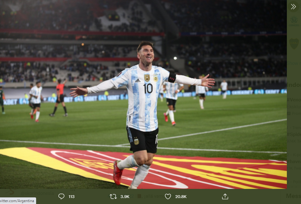 Cile Kalah, Argentina Akhirnya Lolos ke Piala Dunia 2022 meski Ditahan Brasil