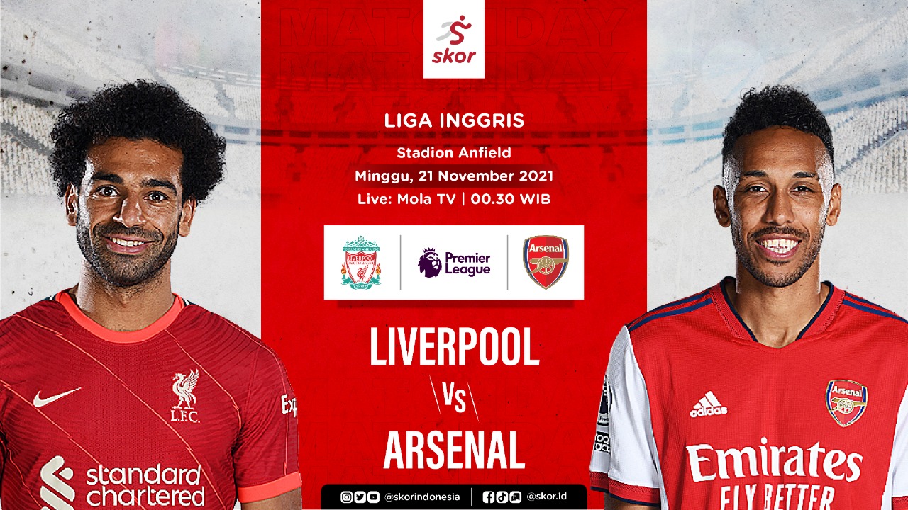 Liverpool vs Arsenal: Prediksi dan Link Live Streaming