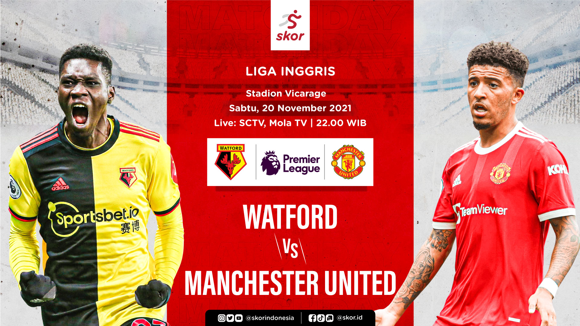 Prediksi Watford vs Manchester United: Diterpa Badai Cedera, Solskjaer Ubah Formasi Lagi