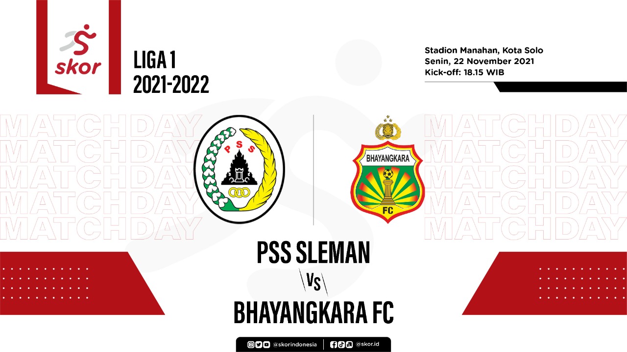PSS Sleman vs Bhayangkara FC: Prediksi dan Link Live Streaming