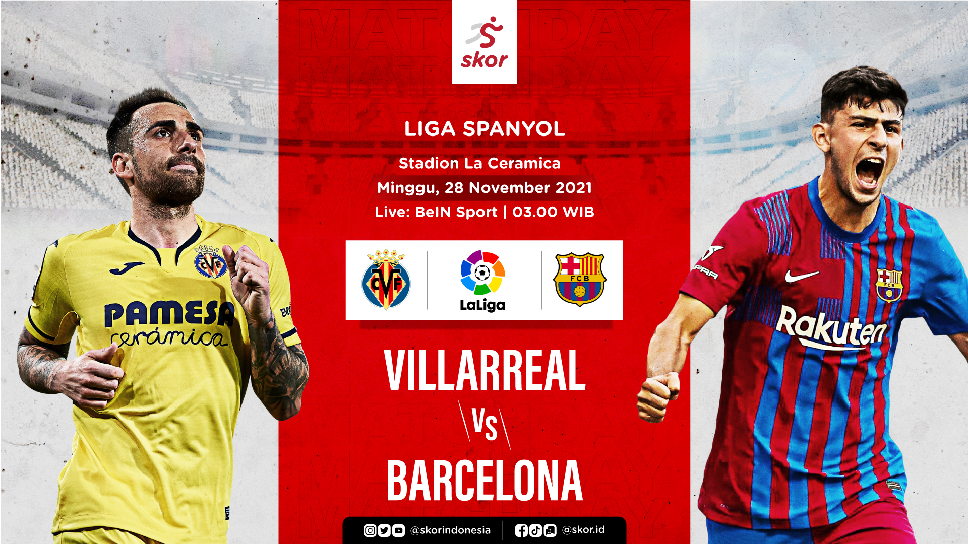Link Live Streaming Villarreal vs Barcelona di Liga Spanyol