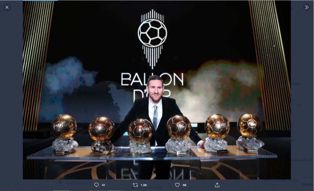 Berkat Lionel Messi, Koleksi Ballon d'Or Barcelona Kalahkan Real Madrid