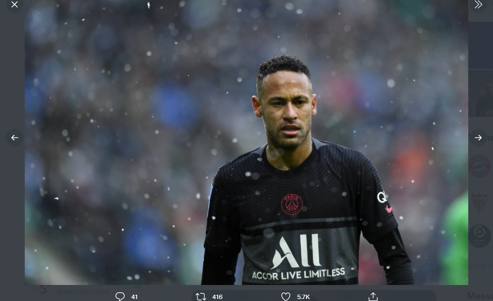 Jadi Harapan Paris Saint-Germain, Neymar malah Sering Absen di 16 Besar Liga Champions