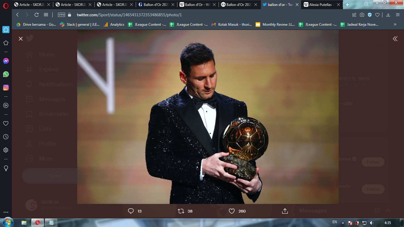 VIDEO: Gelar Copa America 2021 Berperan Penting dalam Ballon d'Or Ketujuh Lionel Messi