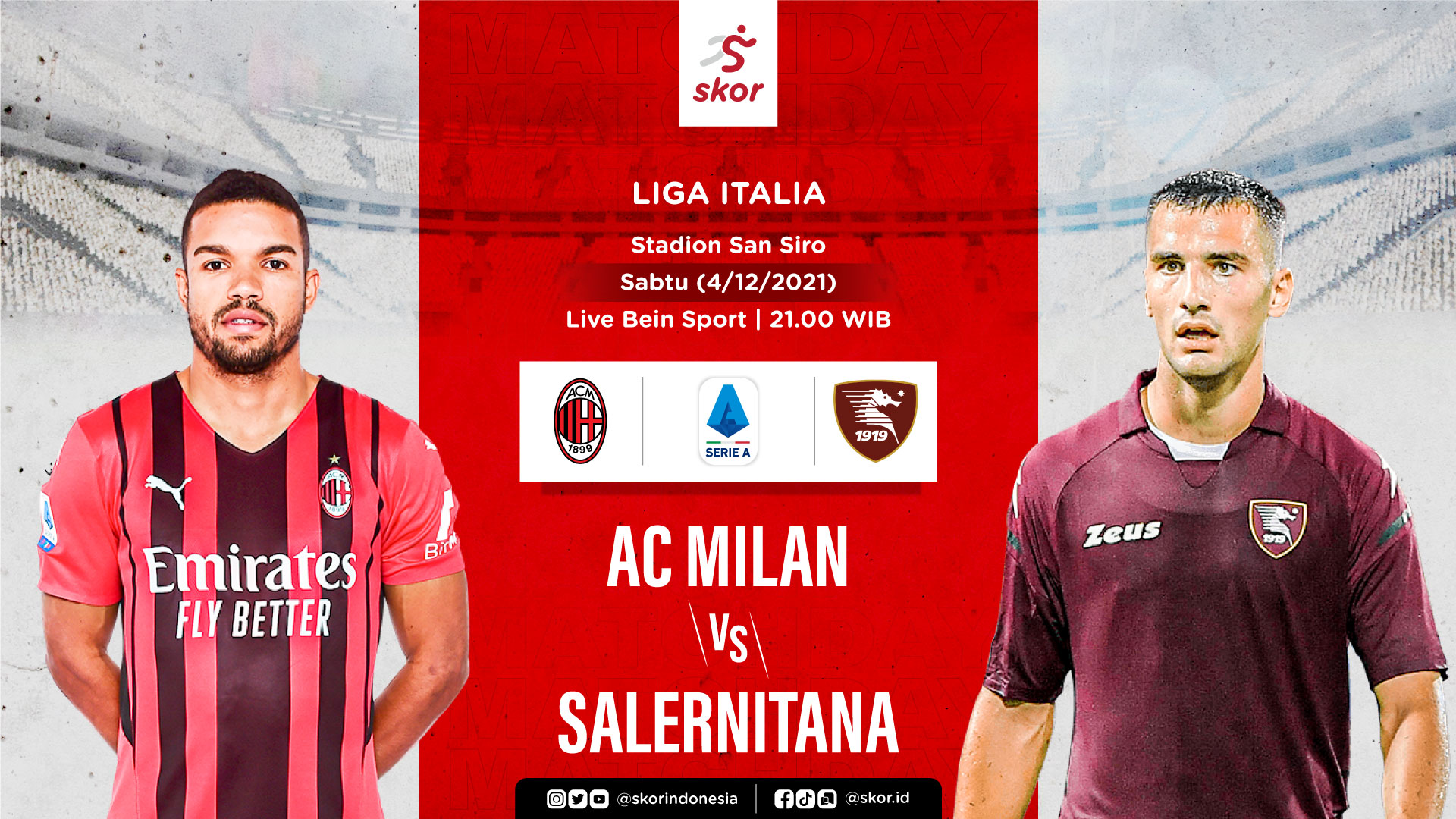 Prediksi AC Milan vs Salernitana: Kesempatan I Rossonerri Rebut Puncak Klasemen