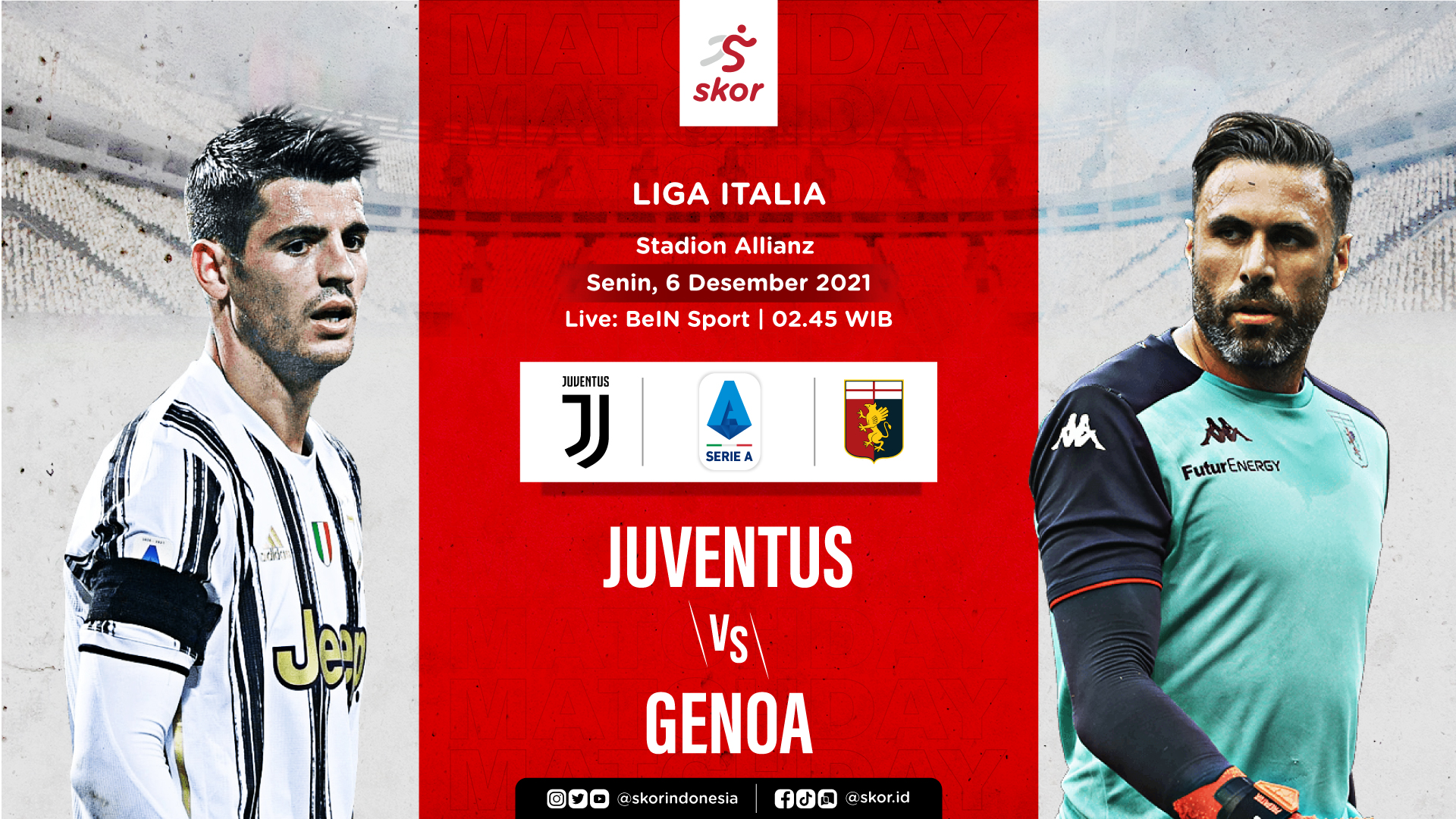 Link Live Streaming Juventus vs Genoa di Liga Italia