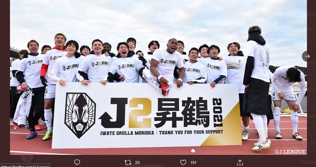 Promosi ke J2 League, Iwate Grulla Morioka Catat Sejarah