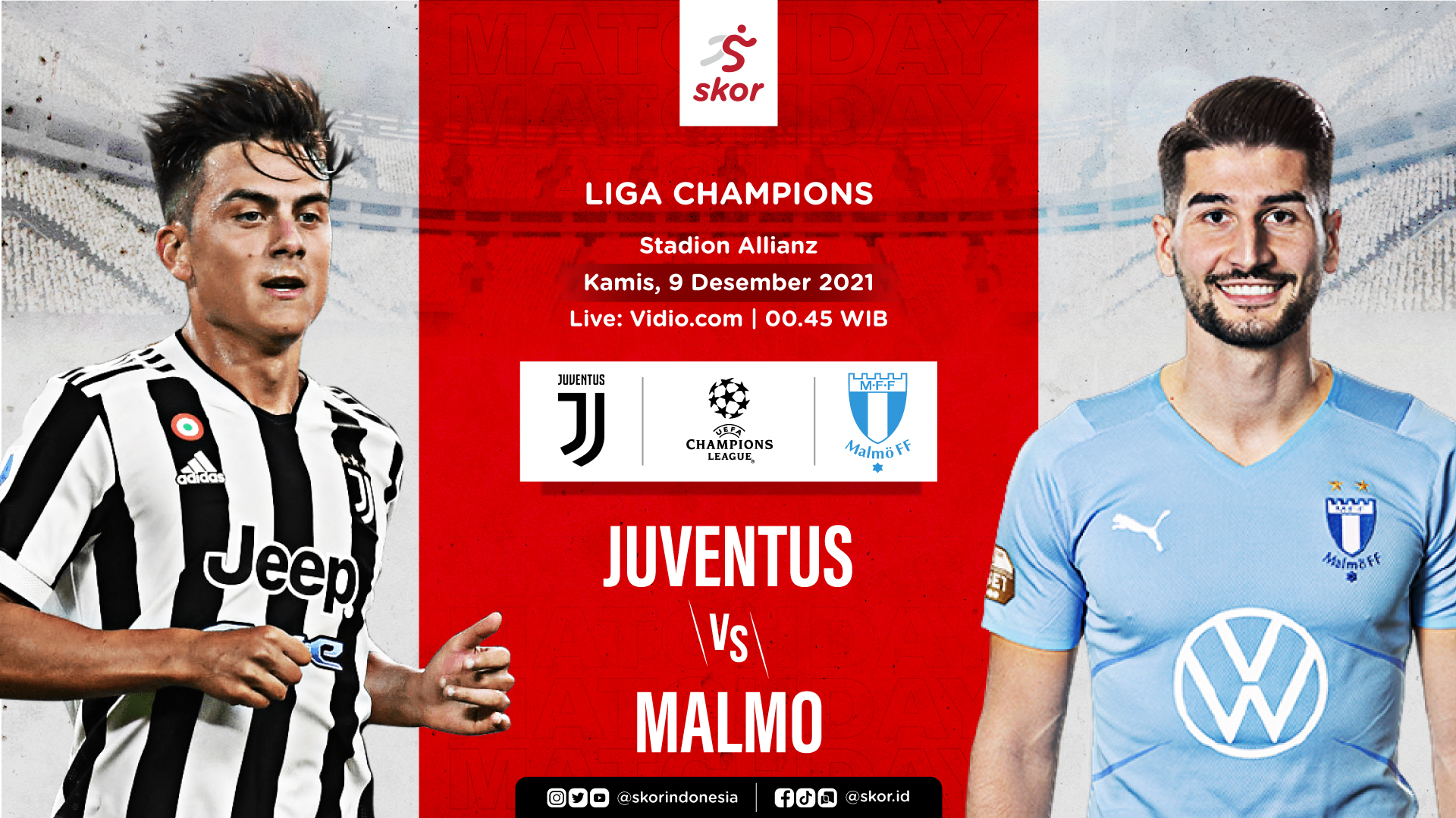 Prediksi Juventus vs Malmo: La Vecchia Signora Jaga Konsistensi