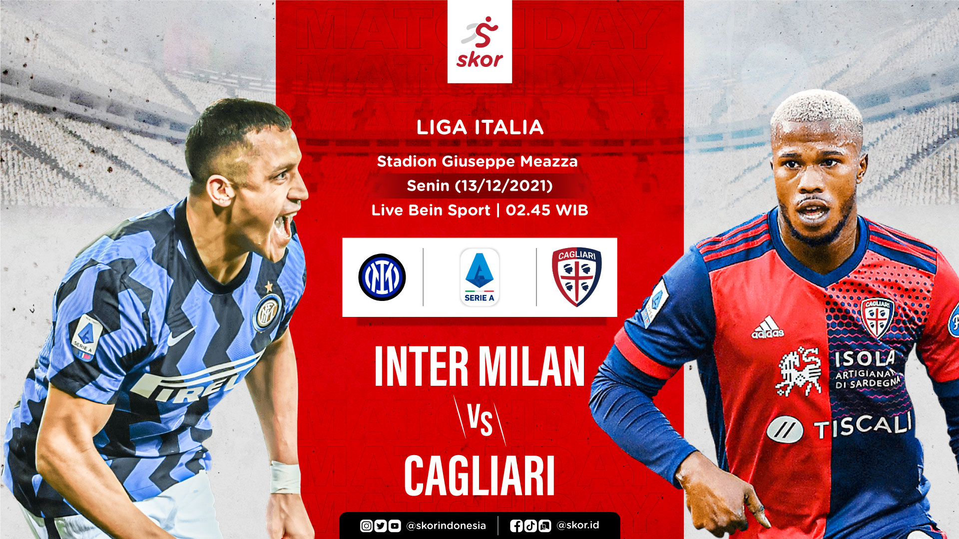 Prediksi Inter Milan vs Cagliari: Kesempatan I Nerrazzuri Rebut Posisi Pertama