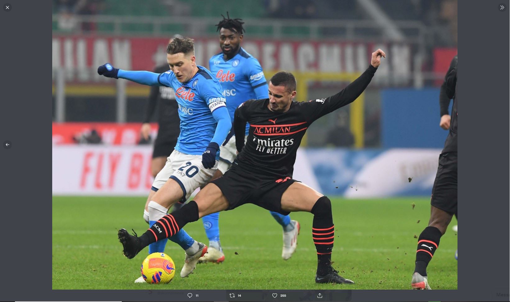 Hasil dan Klasemen Liga Italia: AC Milan Keok dari Napoli, Fiorentina Sukses Unjuk Kekuatan