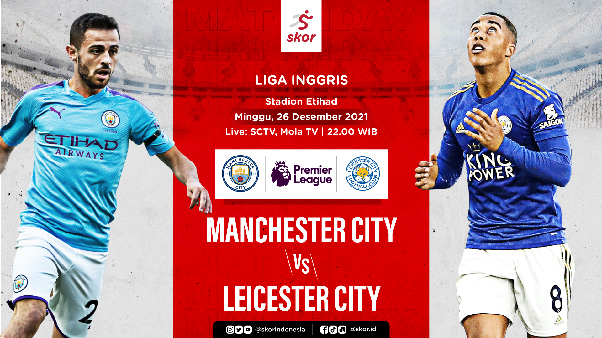 Link Live Streaming Manchester City vs Leicester City di Liga Inggris
