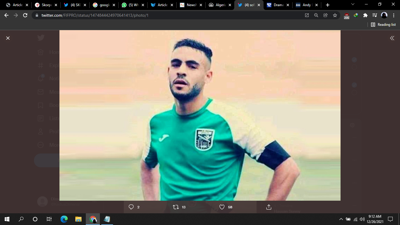 Gagal Jantung, Pemain Kasta Kedua Liga Aljazair Meninggal Dunia di Lapangan