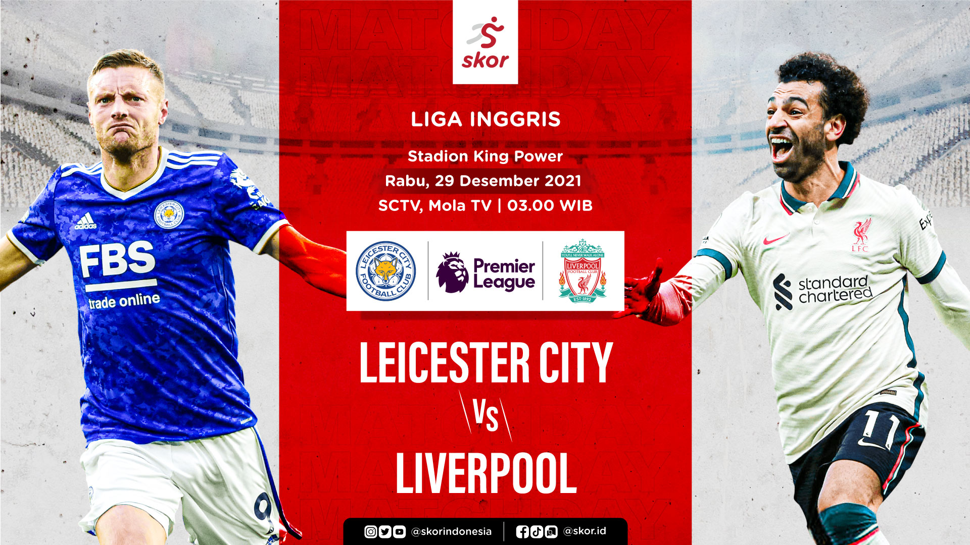 Link Live Streaming Leicester City vs Liverpool di Liga Inggris