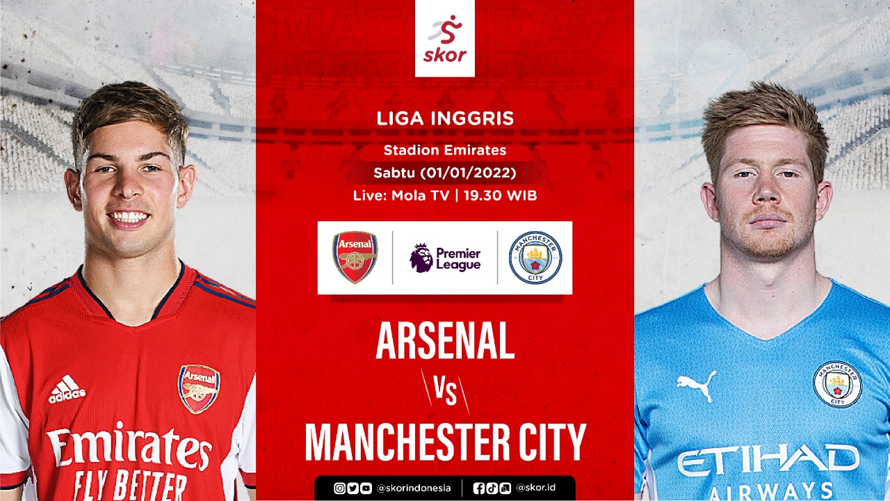 Arsenal vs Manchester City: Prediksi dan Link Live Streaming