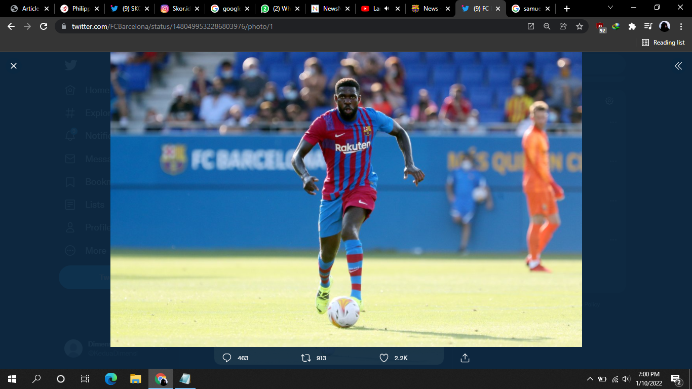 Samuel Umtiti Teken Kontrak Baru di Barcelona, Tapi Gajinya Turun