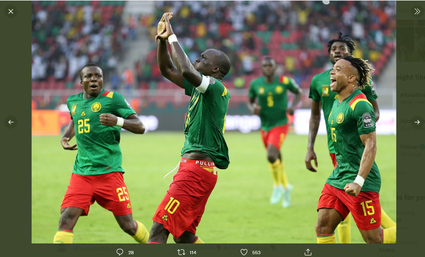 Hasil Piala Afrika 2021: Kamerun Pesta Gol, Burkina Faso Menang Tipis