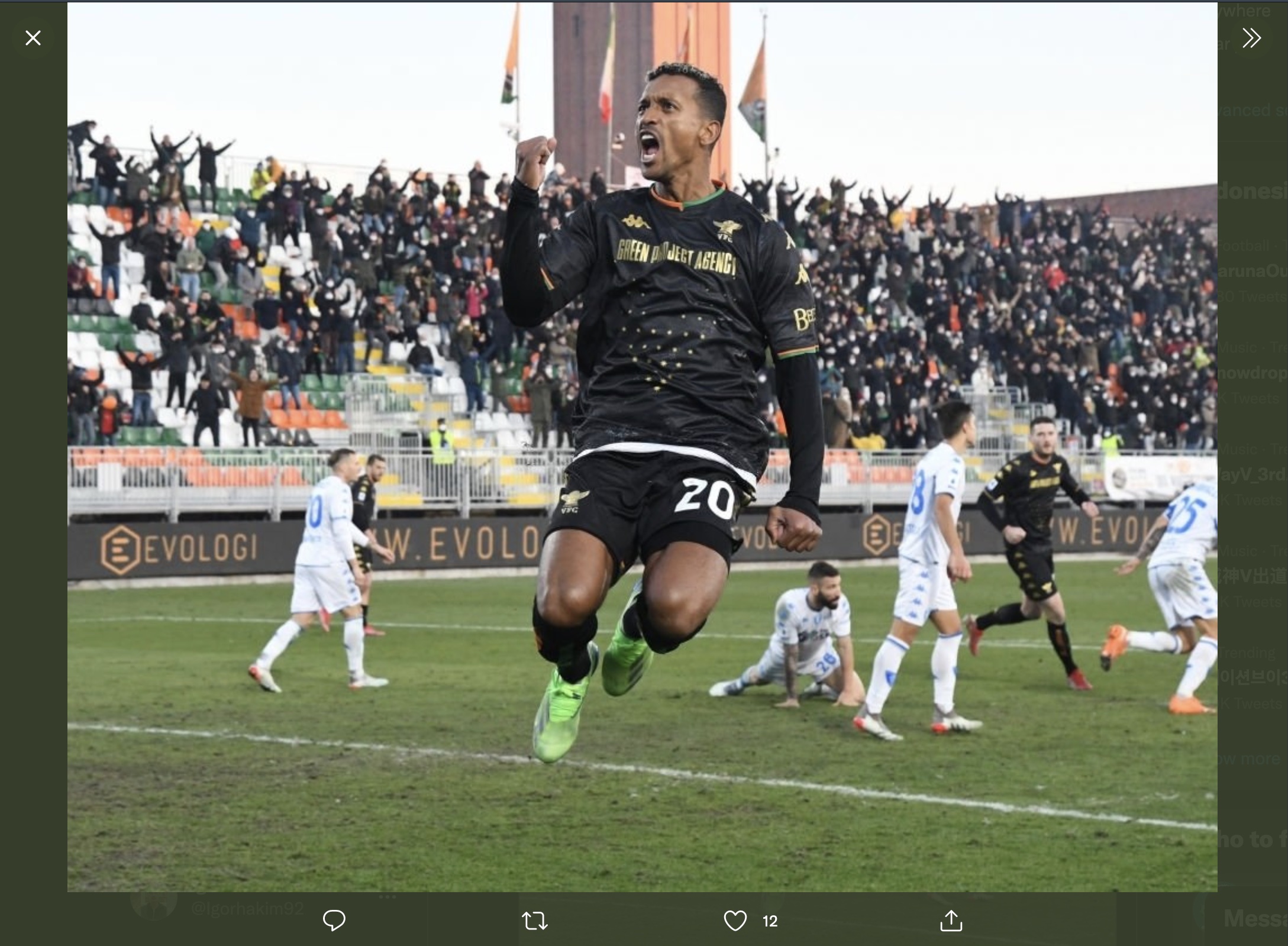 Luis Nani Catat Debut Manis bersama Venezia