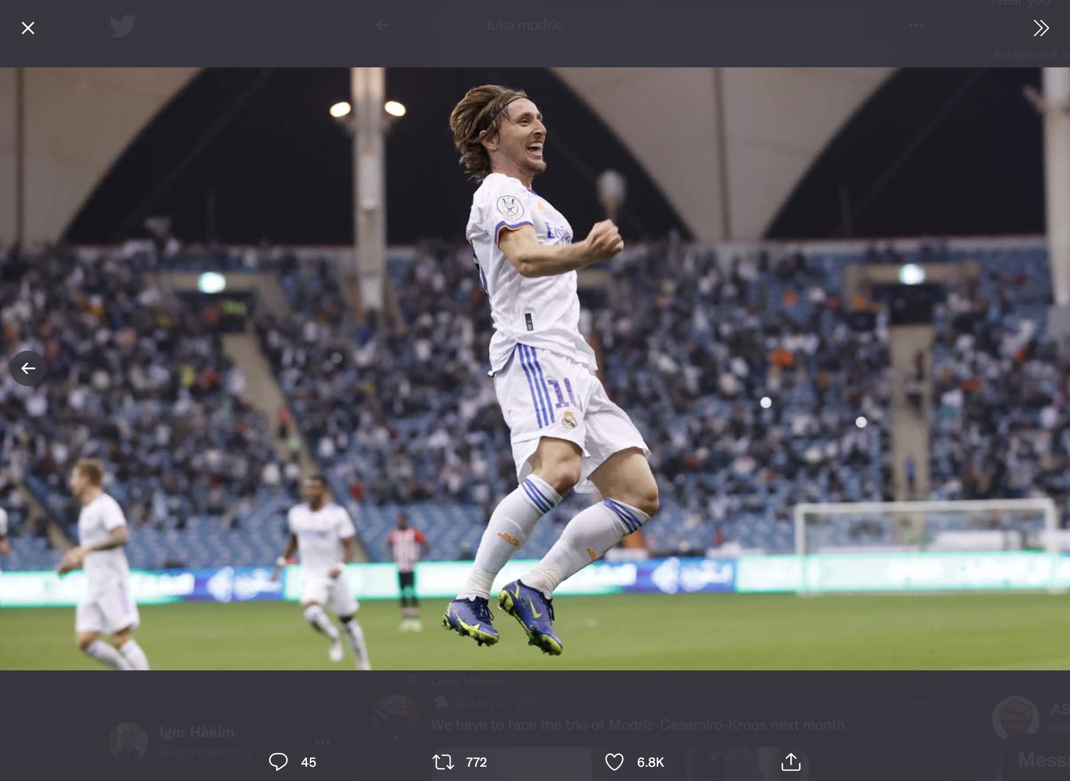 VIDEO: Gol Spektakuler Luka Modric ke Gawang Athletic Bilbao di Piala Super Spanyol