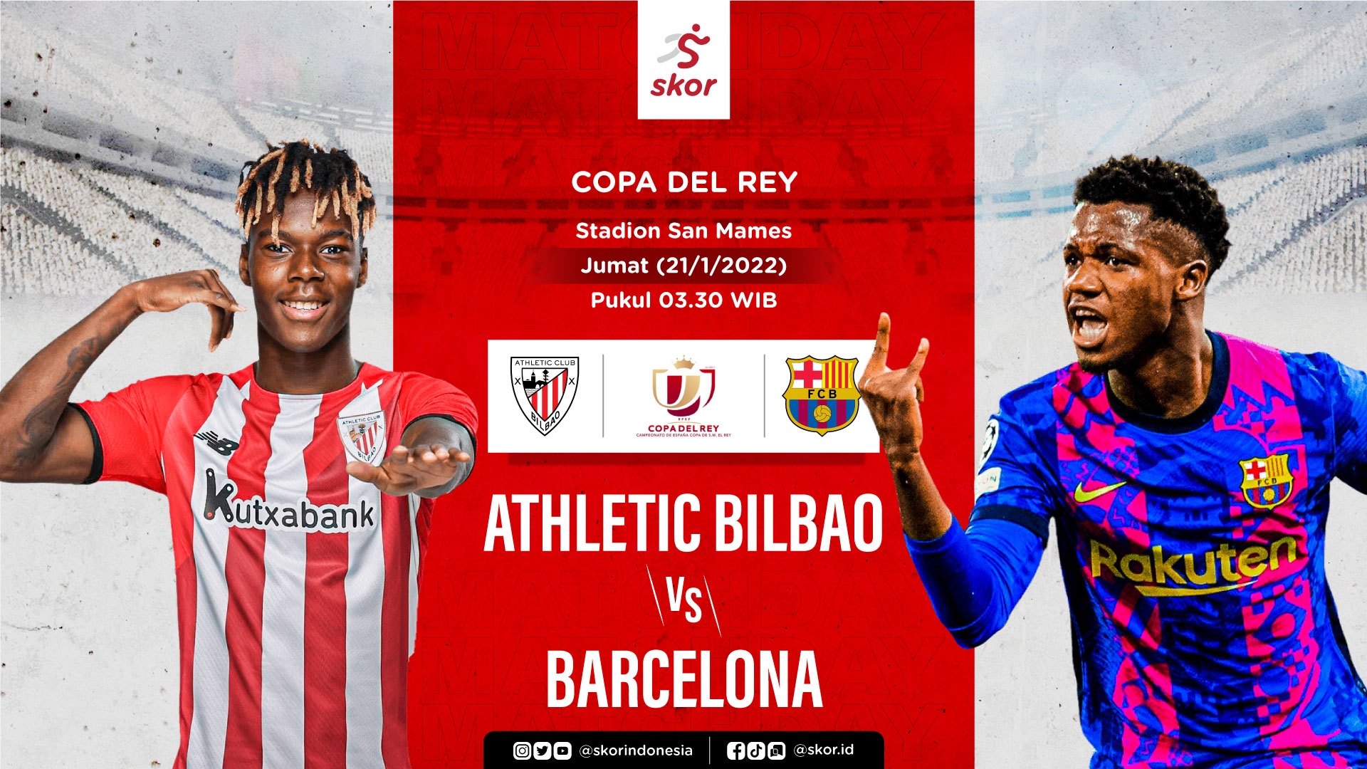 Prediksi Athletic Bilbao vs Barcelona: Berebut Perempat Final Copa del Rey