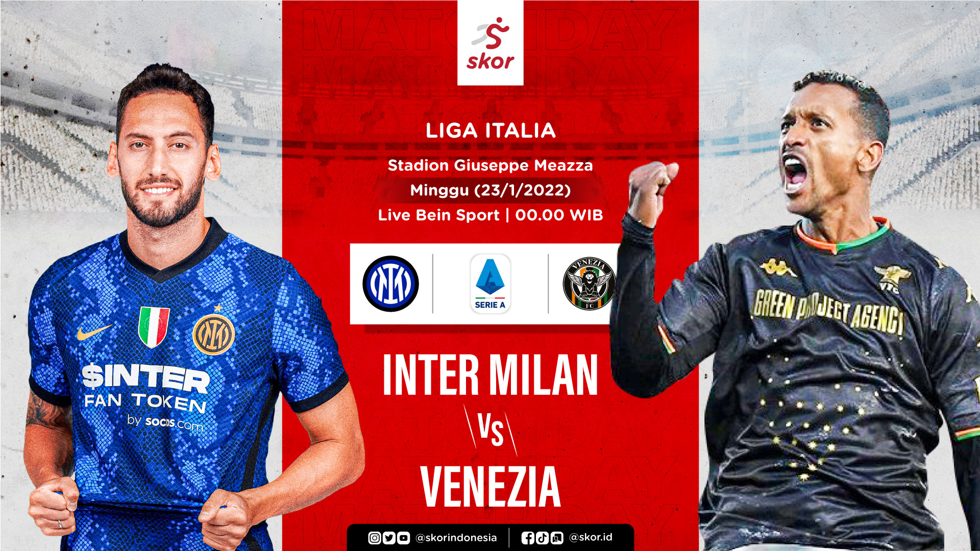 Link Live Streaming Inter Milan vs Venezia di Liga Italia