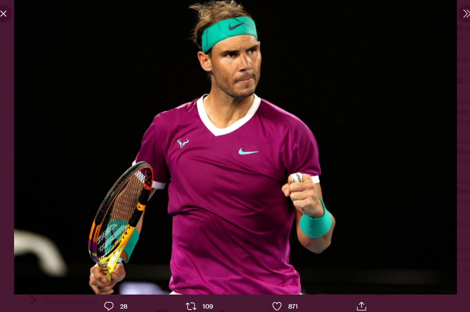 Australian Open 2022: Kemenangan Bikin Rafael Nadal Makin Percaya Diri