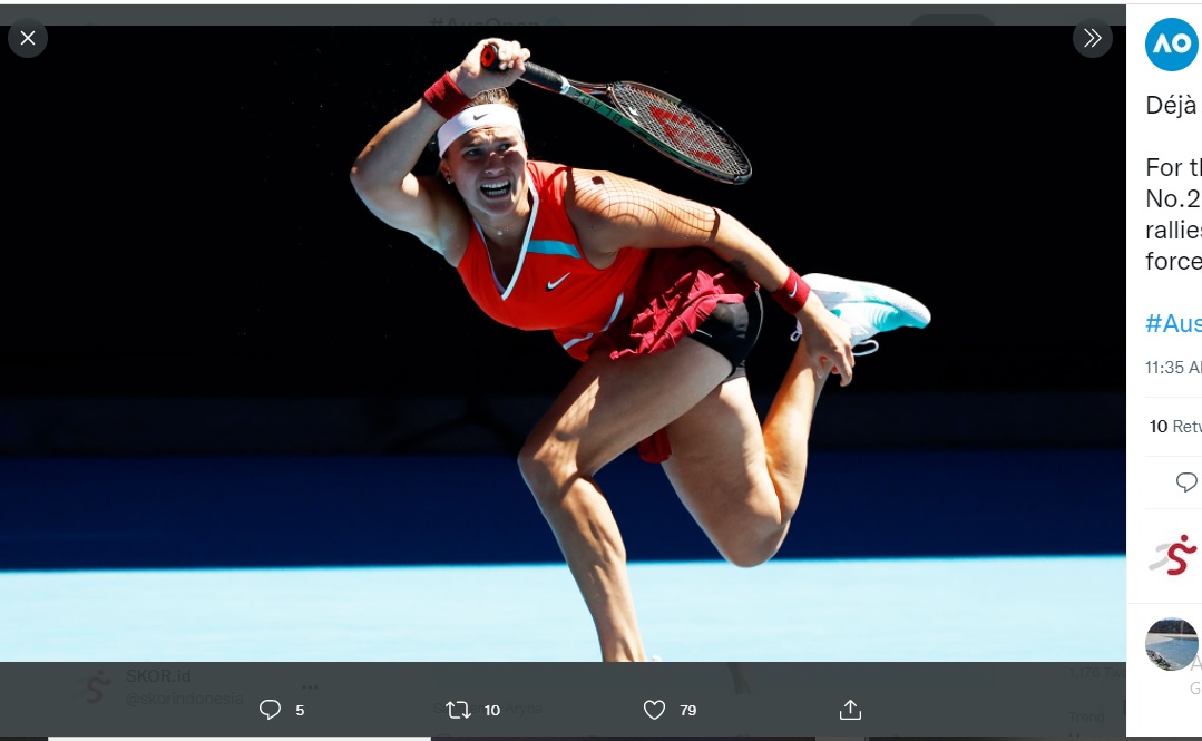 Australian Open 2022: Hat-trick Comeback, Aryna Sabalenka Tembus 16 Besar