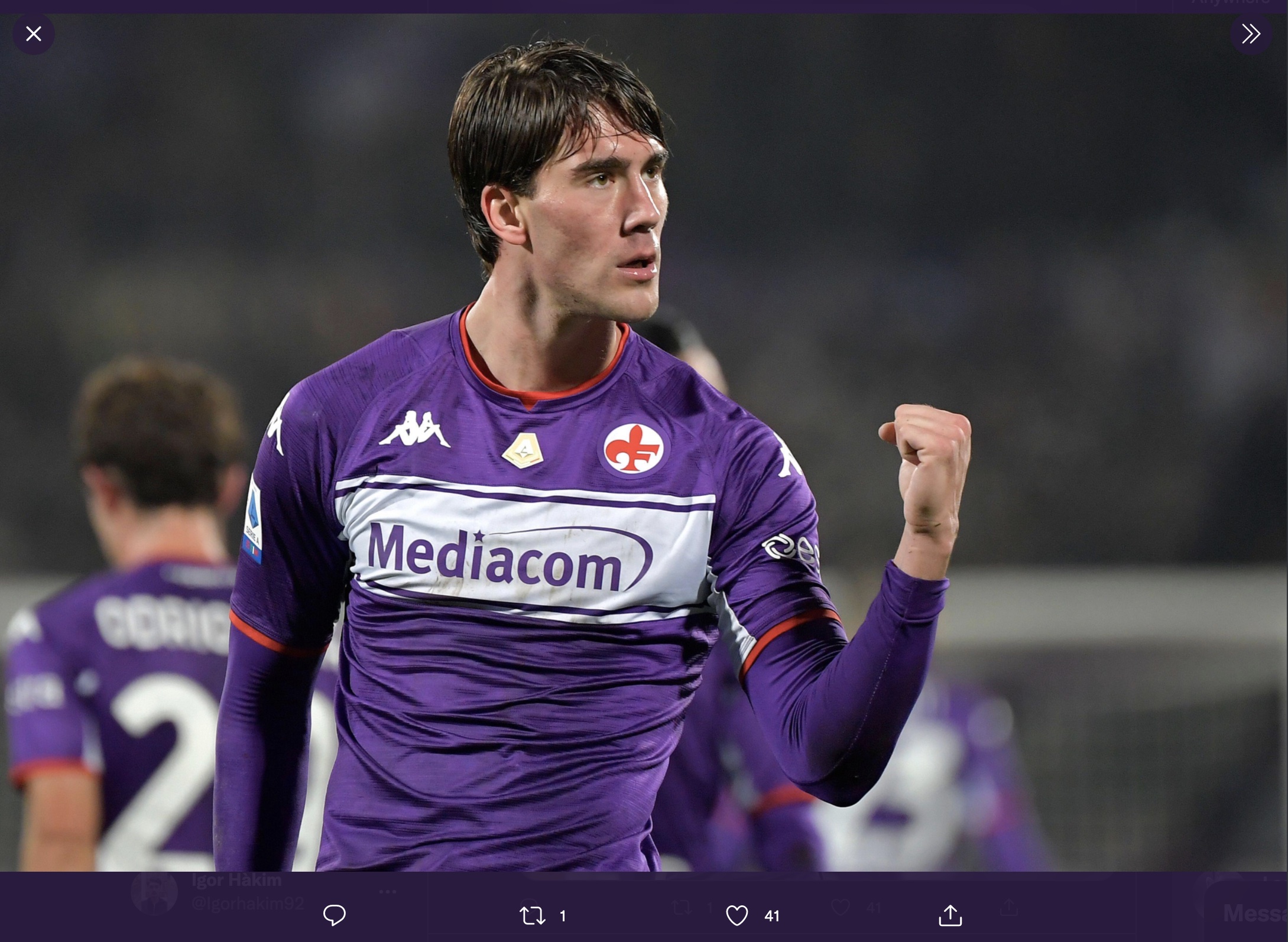 Tidak Ada Tawaran Masuk untuk Dusan Vlahovic, Fiorentina Minta Kejelasan