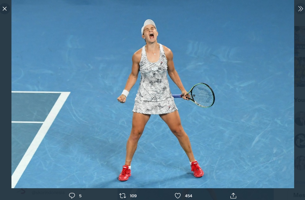 Target Ashleigh Barty Usai Cetak Sejarah di Australian Open 2022