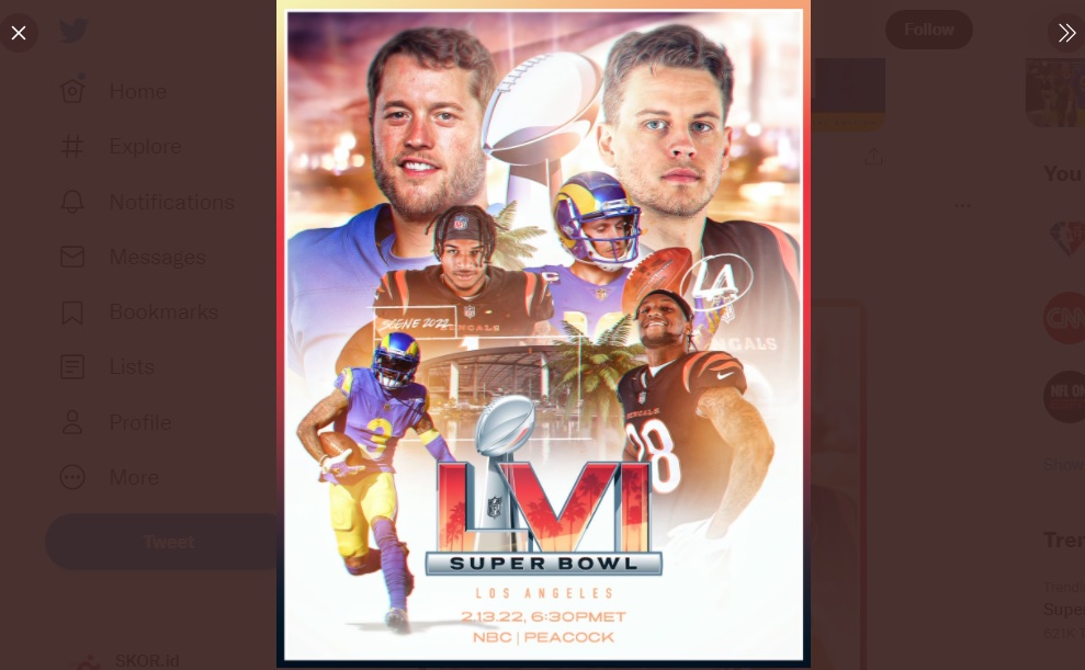 NFL 2021: Cincinnati Bengals dan LA Rams Bertemu di Super Bowl LVI 2022