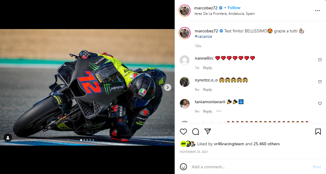 Marco Bezzecchi Ungkap Hal yang Disukainya dari Ducati Desmosedici GP22
